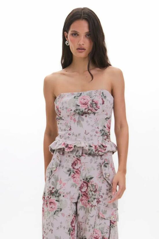 Imagem de Corselet Samara Jacquard Floral Le Blog